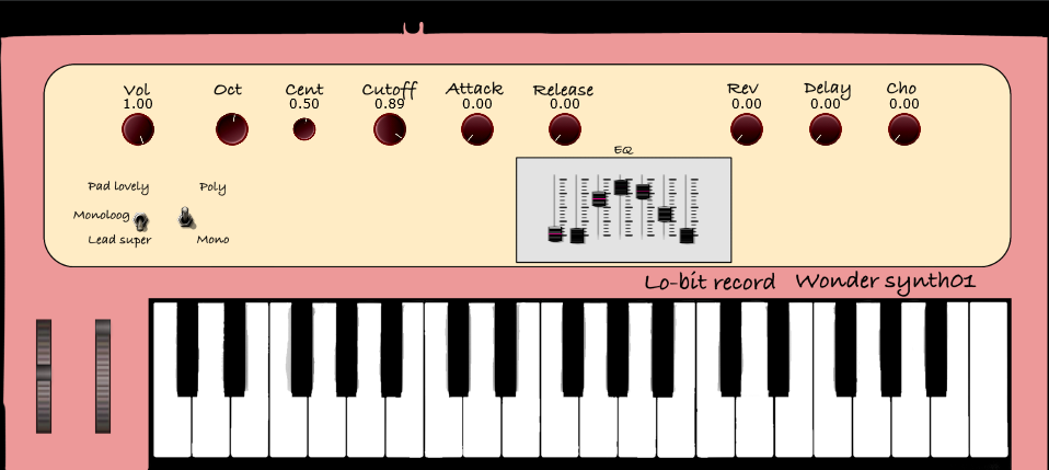 Wonder synth01 GUI Interface Artwork